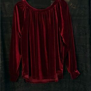 Blood Moon Velvet Top – Gothic Elegance in Crimson